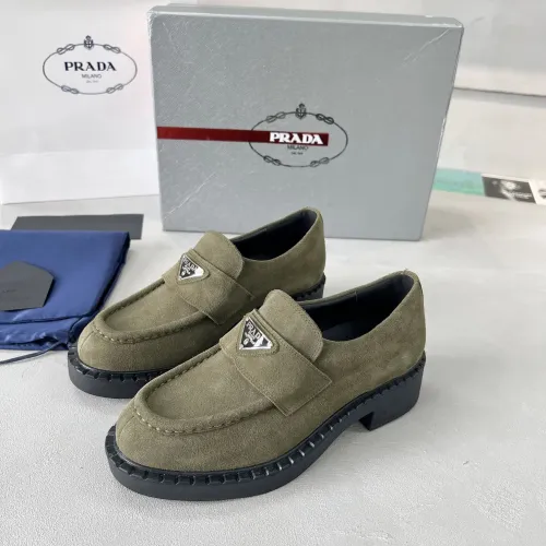 Prada Leather Shoes For Women #1455247 $98.00 USD, Wholesale Replica Prada Leather Shoes