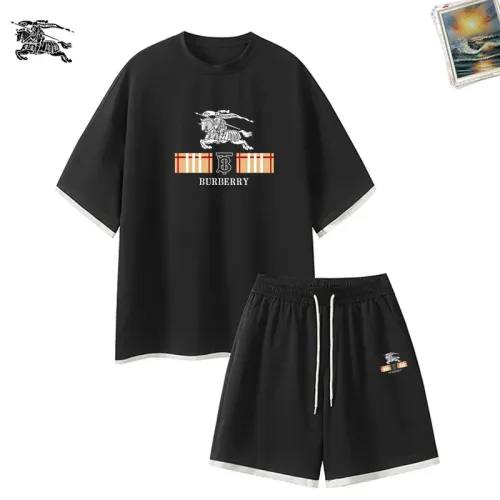 Burberry Tracksuits Short Sleeved For Men #1457327 $52.00 USD, Wholesale Replica Burberry Tracksuits