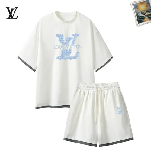 Louis Vuitton LV Tracksuits Short Sleeved For Men #1457328 $52.00 USD, Wholesale Replica Louis Vuitton LV Tracksuits