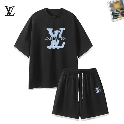Louis Vuitton LV Tracksuits Short Sleeved For Men #1457330 $52.00 USD, Wholesale Replica Louis Vuitton LV Tracksuits