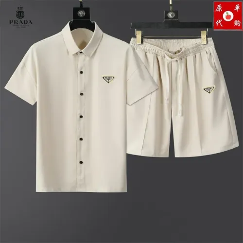 Prada Tracksuits Short Sleeved For Men #1457382 $48.00 USD, Wholesale Replica Prada Tracksuits