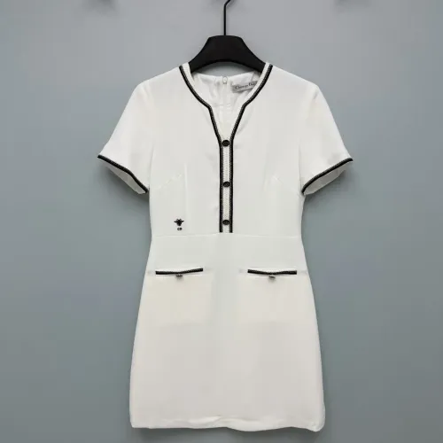Christian Dior Dresses Short Sleeved For Women #1458083 $128.00 USD, Wholesale Replica Christian Dior Dresses