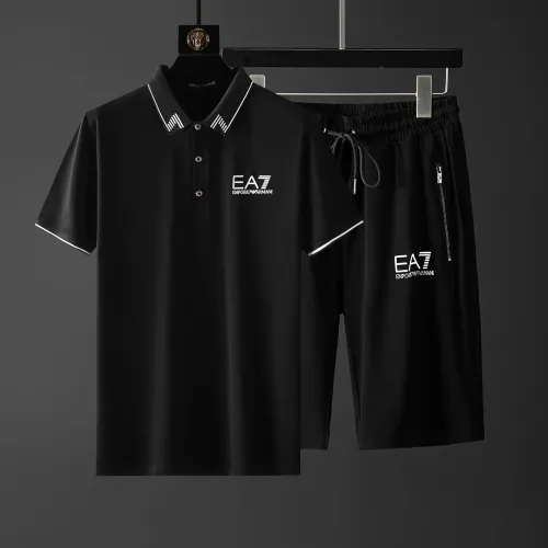 Armani Tracksuits Short Sleeved For Men #1458093 $68.00 USD, Wholesale Replica Armani Tracksuits