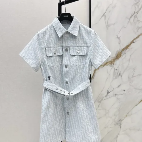Christian Dior Dresses Short Sleeved For Women #1458106 $85.00 USD, Wholesale Replica Christian Dior Dresses