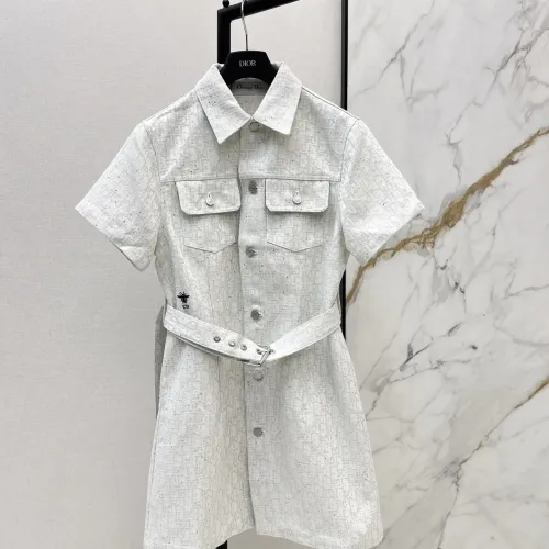 Christian Dior Dresses Short Sleeved For Women #1458107 $85.00 USD, Wholesale Replica Christian Dior Dresses