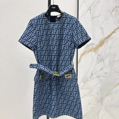 Fendi Dresses Short Sleeved For Women #1458108