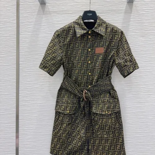 Fendi Dresses Short Sleeved For Women #1458138