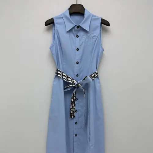 Christian Dior Dresses Sleeveless For Women #1458139 $125.00 USD, Wholesale Replica Christian Dior Dresses