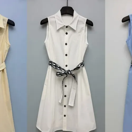 Christian Dior Dresses Sleeveless For Women #1458141 $125.00 USD, Wholesale Replica Christian Dior Dresses