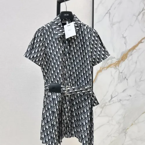 Christian Dior Dresses Short Sleeved For Women #1458146 $80.00 USD, Wholesale Replica Christian Dior Dresses