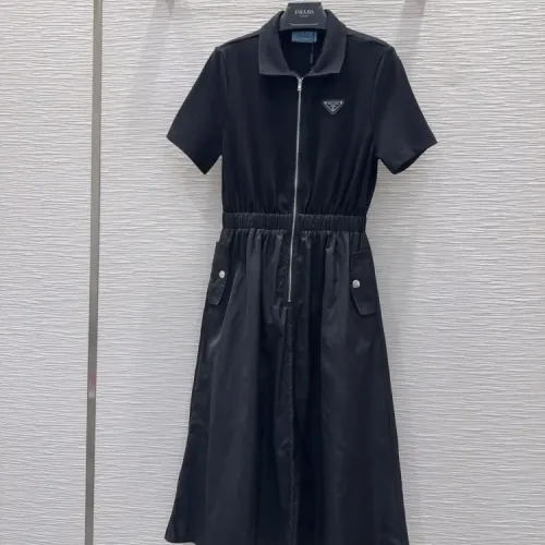 Prada Dresses Short Sleeved For Women #1458306 $80.00 USD, Wholesale Replica Prada Dresses