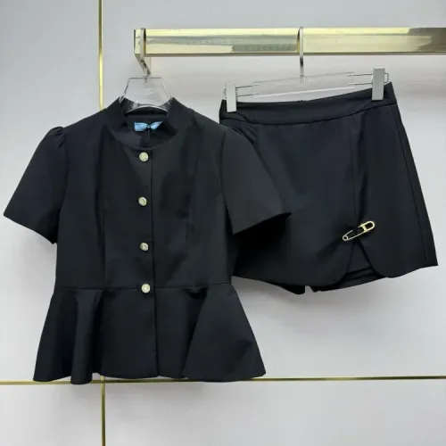 Prada Tracksuits Short Sleeved For Women #1458489 $88.00 USD, Wholesale Replica Prada Tracksuits