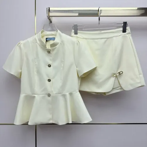 Prada Tracksuits Short Sleeved For Women #1458490 $88.00 USD, Wholesale Replica Prada Tracksuits