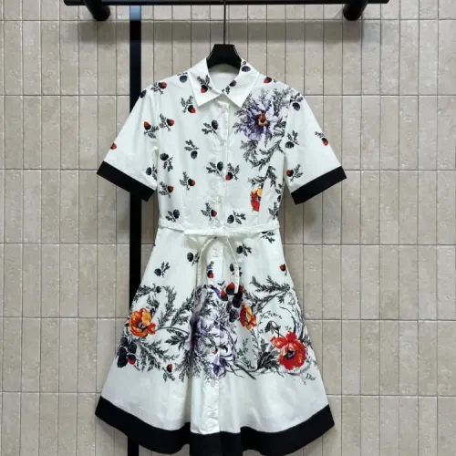 Christian Dior Dresses Short Sleeved For Women #1458600 $132.00 USD, Wholesale Replica Christian Dior Dresses