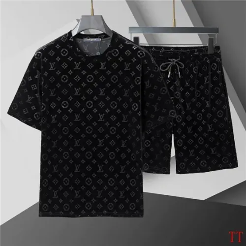 Louis Vuitton LV Tracksuits Short Sleeved For Men #1458756 $64.00 USD, Wholesale Replica Louis Vuitton LV Tracksuits
