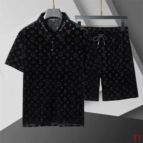 Louis Vuitton LV Tracksuits Short Sleeved For Men #1458760 $72.00 USD, Wholesale Replica Louis Vuitton LV Tracksuits