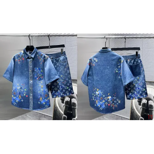 Louis Vuitton LV Tracksuits Short Sleeved For Men #1458764 $82.00 USD, Wholesale Replica Louis Vuitton LV Tracksuits