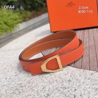 $56.00 USD Hermes AAA Quality Belts For Women #1448046
