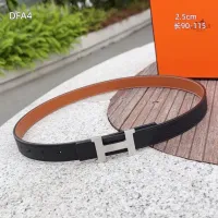 $56.00 USD Hermes AAA Quality Belts For Women #1448066