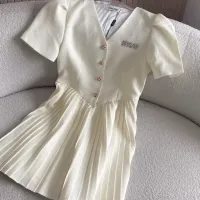 $80.00 USD MIU MIU Dresses Short Sleeved For Women #1452535