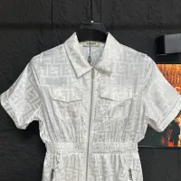 $92.00 USD Fendi Dresses Short Sleeved For Women #1452571