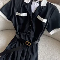 $85.00 USD Christian Dior Dresses Short Sleeved For Women #1452751