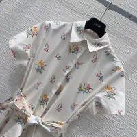 $115.00 USD Christian Dior Dresses Short Sleeved For Women #1452998