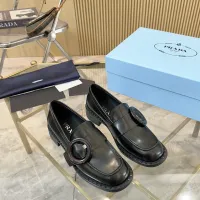 $100.00 USD Prada Leather Shoes For Women #1453198