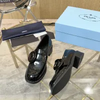 $100.00 USD Prada Leather Shoes For Women #1453199