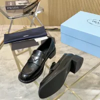 $100.00 USD Prada Leather Shoes For Women #1453200