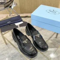 $100.00 USD Prada Leather Shoes For Women #1453200