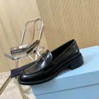 $100.00 USD Prada Leather Shoes For Women #1453200