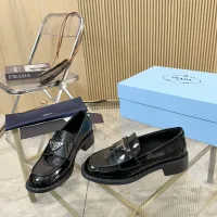 $100.00 USD Prada Leather Shoes For Women #1453201