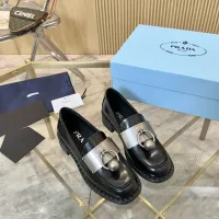 $105.00 USD Prada Leather Shoes For Women #1453203