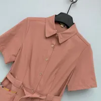 $128.00 USD Burberry Dresses Short Sleeved For Women #1453213