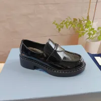 $98.00 USD Prada Leather Shoes For Women #1453232