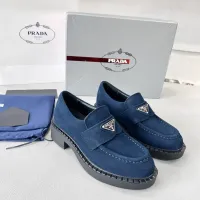 $98.00 USD Prada Leather Shoes For Women #1455239
