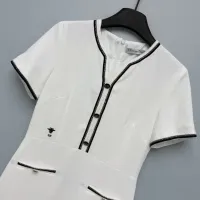 $128.00 USD Christian Dior Dresses Short Sleeved For Women #1458083