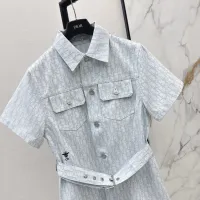 $85.00 USD Christian Dior Dresses Short Sleeved For Women #1458106