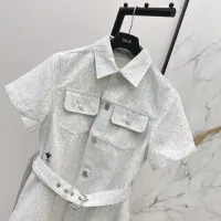 $85.00 USD Christian Dior Dresses Short Sleeved For Women #1458107