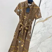 $76.00 USD Louis Vuitton LV Dresses Short Sleeved For Women #1458136