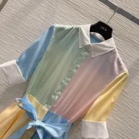 $135.00 USD Christian Dior Dresses Middle Sleeved For Women #1458564