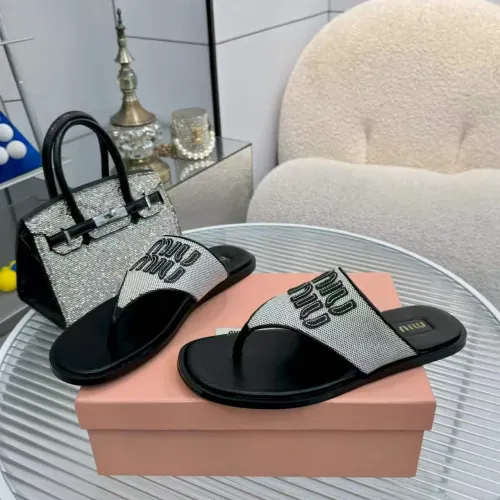 Replica MIU MIU Slippers For Women #1461849 $85.00 USD for Wholesale