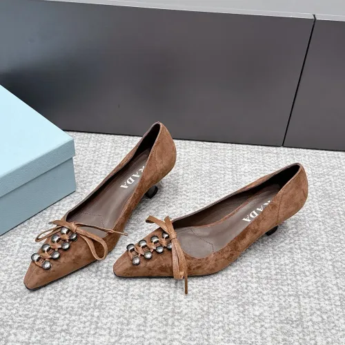 Prada High-heeled Shoes For Women #1461909 $108.00 USD, Wholesale Replica Prada High-heeled Shoes