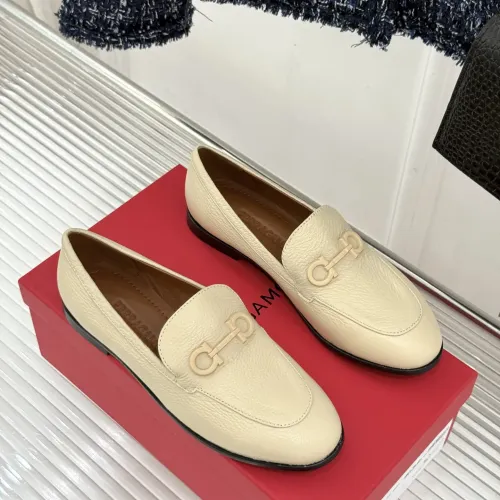 Salvatore Ferragamo Leather Shoes For Women #1461912 $112.00 USD, Wholesale Replica Salvatore Ferragamo Leather Shoes