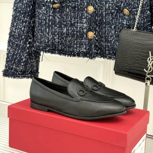 Replica Salvatore Ferragamo Leather Shoes For Women #1461914 $112.00 USD for Wholesale