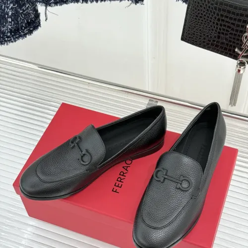 Replica Salvatore Ferragamo Leather Shoes For Women #1461914 $112.00 USD for Wholesale