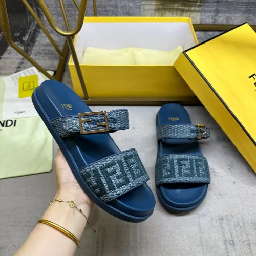 Replica Fendi Slippers For Women #1462066 $82.00 USD for Wholesale