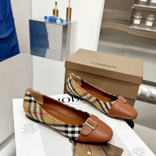 Replica Burberry Flat Shoes For Women #1462845 $85.00 USD for Wholesale