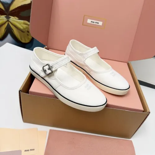 Replica MIU MIU Flat Shoes For Women #1462871 $85.00 USD for Wholesale